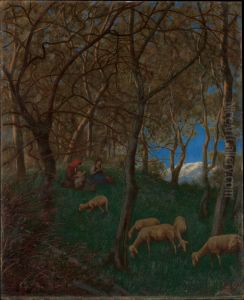 At Lake Garda by Hans Thoma