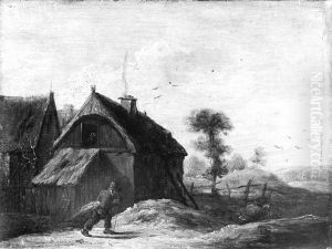 Landscape with Thatched Cottages by David Teniers the Younger