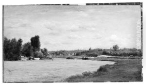 Landscape on a River by Charles-Francois Daubigny