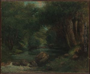 A Brook in the Forest by Gustave Courbet
