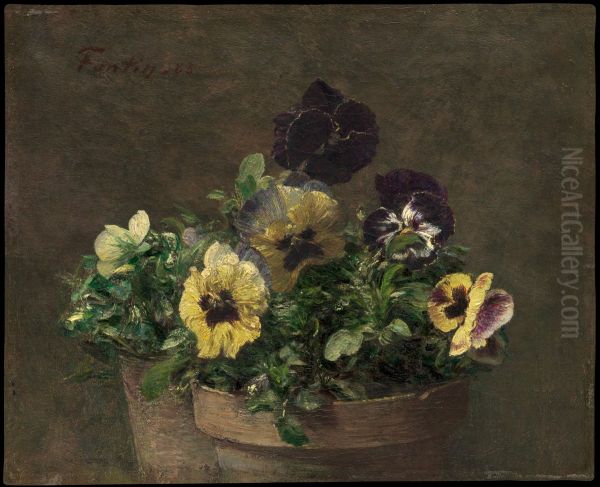 Potted Pansies - view 1