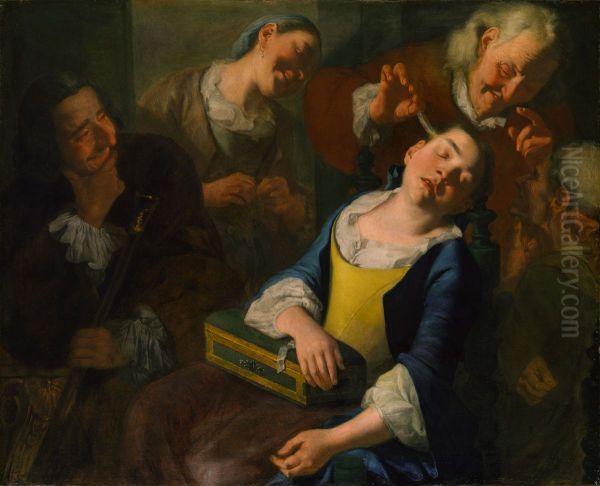 Teasing a Sleeping Girl - view 1