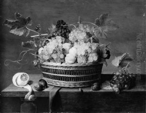 A Basket of Grapes and Other Fruit by Jacob van Hulsdonck