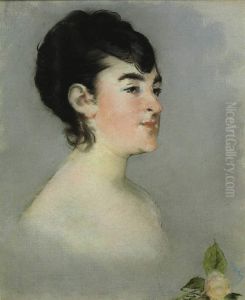 Jeune Fille a la Rose (Isabelle Lemmonier by Edouard Manet