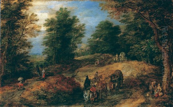 Landscape with Travelers on a Woodland Path - view 1