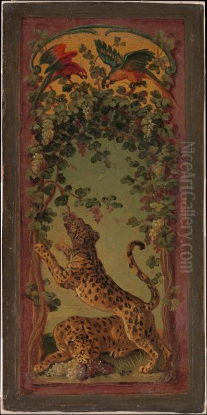 Panthers of Bacchus Eating Grapes - view 1