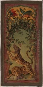 Panthers of Bacchus Eating Grapes