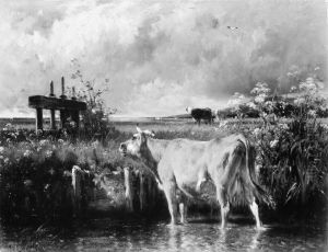 The Flood Gate by Emile Van Marcke De Lumman