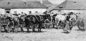 Market Scene by August von Pettenkofen