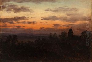 Landscape at Sunset by Carl Gustav Carus