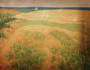 Tir sur fils de fer allemands, region de Bolente by Felix Vallotton