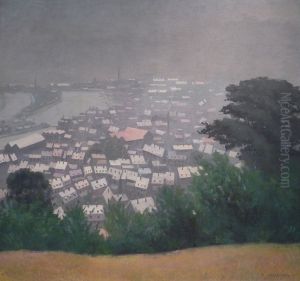 Honfleur in Fog by Felix Vallotton