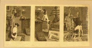 Carrington, Catching A Rat, Pencil Signed Lithograph