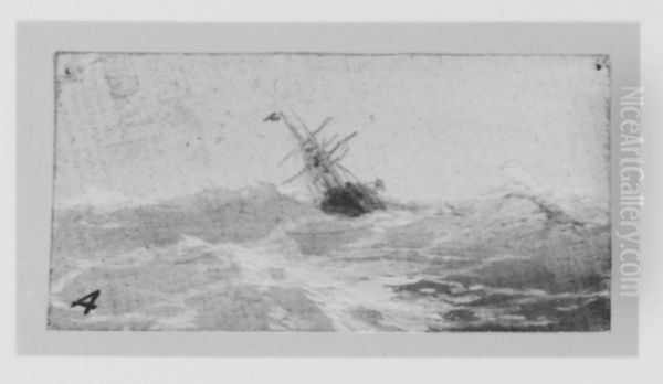 A Ship in a Stormy Sea - view 1