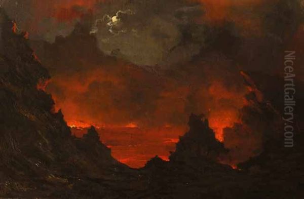 Full Moon over Kilauea - view 1