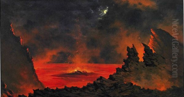 Volcano at Night - view 1
