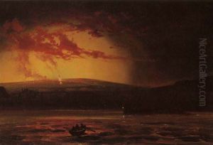 Eruption from Hilo Bay by Charles Furneaux