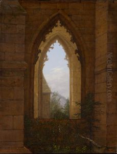 Gotisches Fenster in der Ruine des Klosters Oybin
