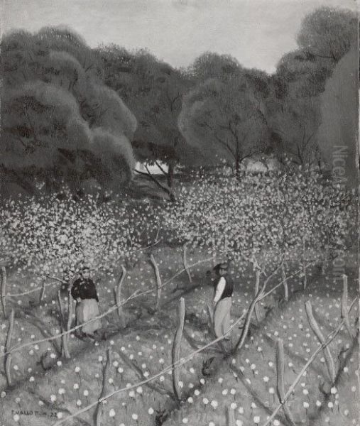 Flowering Peach Trees, Provence - view 1