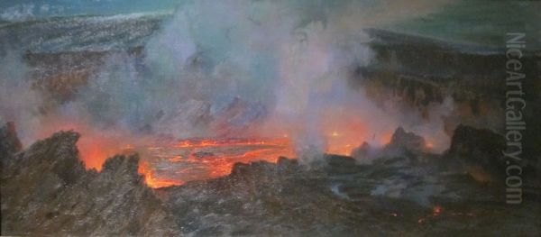 Halema'uma'u Eruption at Night - view 1