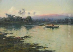 Sunrise Glow on Mount Loa from Waialua River, Hilo