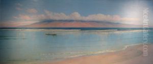 Waimea and Lanai from Lahaina by D. Howard Hitchcock