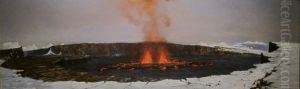 Mokuaweoweo Crater During Eruption of 1896 Mokuaweoweo Crater During Eruption of 1896