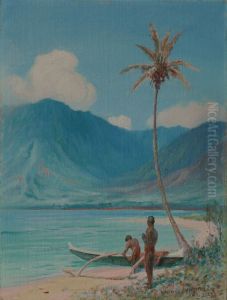 On the Beach, Leeward Oahu by D. Howard Hitchcock