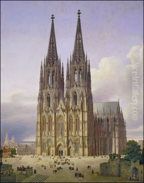 Ideal View of Cologne Cathedral from Southwest - view 1