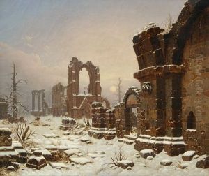 Walkenried Abbey Ruins in Snow