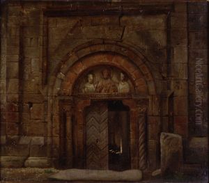 Nordwestportal der Godehardikirche by Carl Hasenpflug