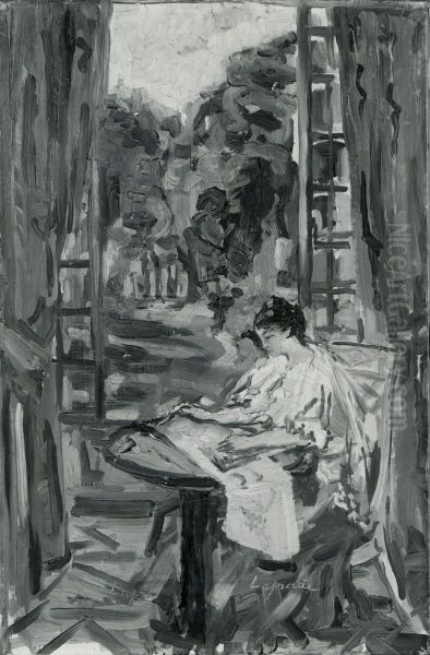 Woman Sewing - view 1