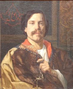 portrait de Jules Laurens en manteau syrien.