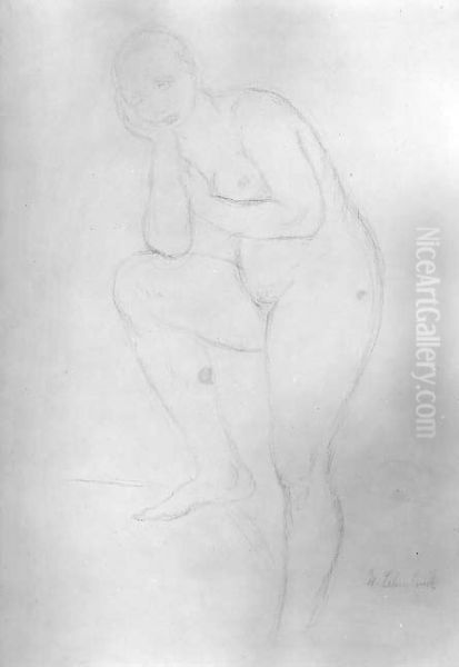 Standing Nude model, Facing Left - view 1