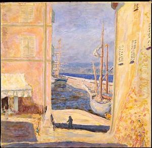 View of The Old Port, Saint-Tropez by Pierre Bonnard