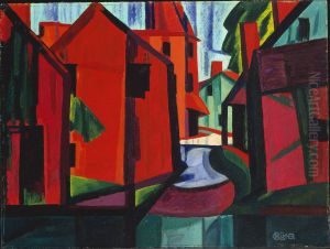 Little Falls, New Jersey by Oscar Bluemner