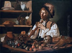 The Fluteplayer by Cecco Del Caravaggio