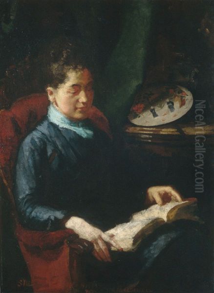 Woman Reading - view 1