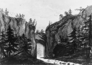 Natural Bridge, Virginia (Copy after an Engraving in Francois Jean, Marquis de Chastellux, Travels in North America, 1787) by Pavel Svinyin