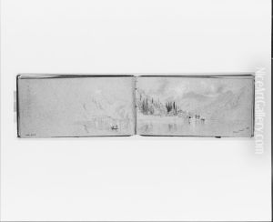 Panorama of Roman Campagna, Nov. 12, 1868 (recto, from sketchbook) by Jervis McEntee