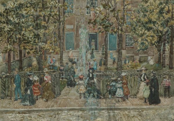 Court Yard, West End Library, Boston - view 1