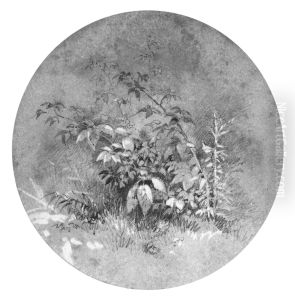 Study of Ground Foliage (from Cropsey Album) by William Trost Richards