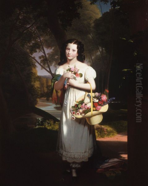 Little Girl with Flowers (Amelia Palmer) - view 1