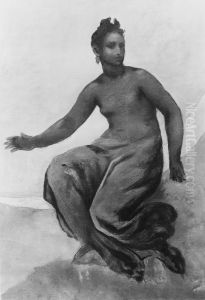 A Study for "The Flight of Night" by William Morris Hunt