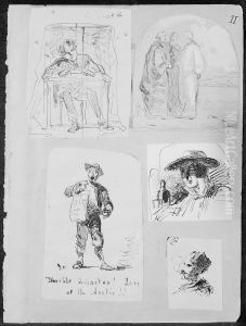 Christ and Two Disciples on the Road to Emmaus (from Sketchbook) by James McNeill Whistler