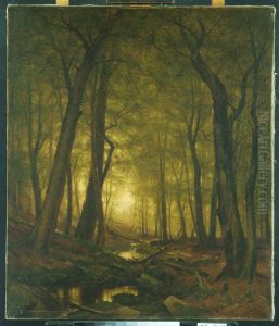 Evening in the Woods by Worthington Whittredge