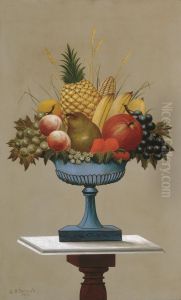 Fruit with Blue-footed Bowl by Charles S. Raleigh