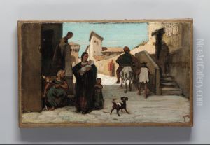 The Fable of the Miller, His Son, and the Donkey by Elihu Vedder