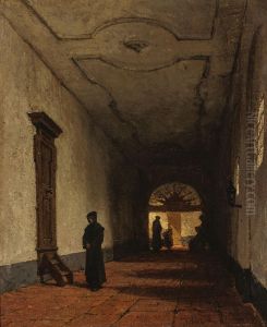 Kloostergang Minoritenklooster te Kleef by Johannes Bosboom