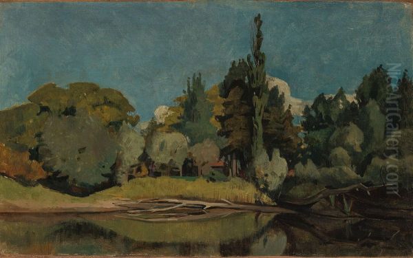 Landscape with Trees along the Water - view 1